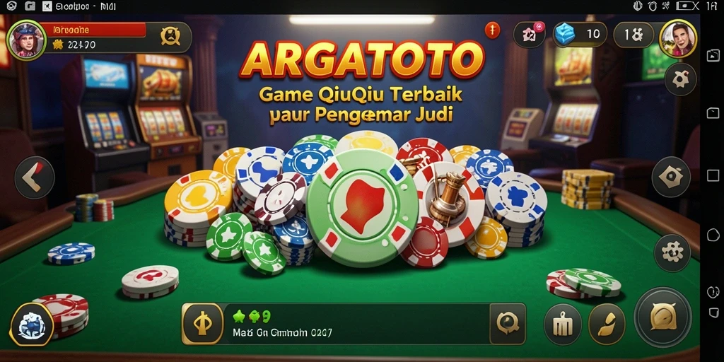 Tampilan screenshot menggambarkan gameplay seru QiuQiu di ARGATOTO.