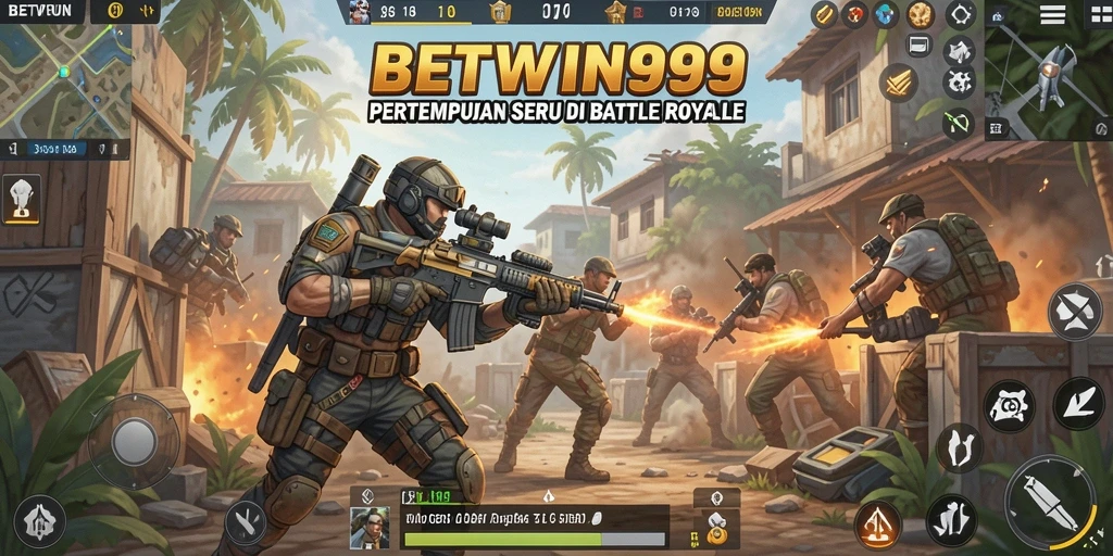Tampilan menangkap aksi seru dalam BETWIN999 di arena Battle Royale.