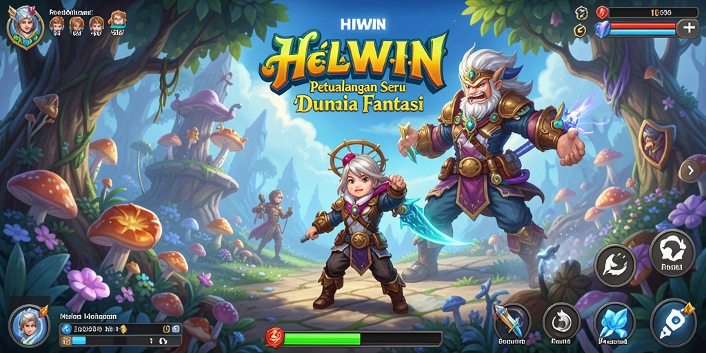 Tangkapan layar utama HIWIN menampilkan gameplay yang memukau dalam petualangan seru.