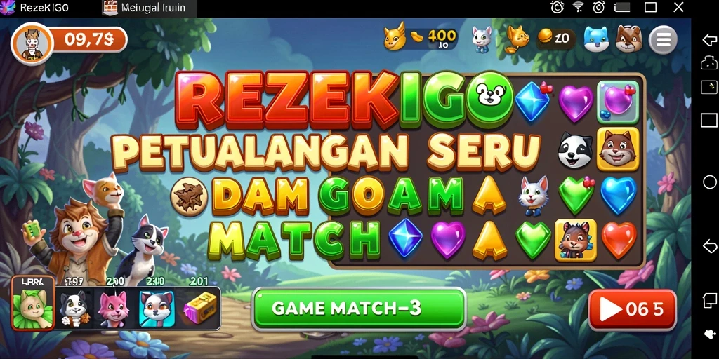 Tampilan gameplay yang seru dan penuh warna dari REZEKIGO.