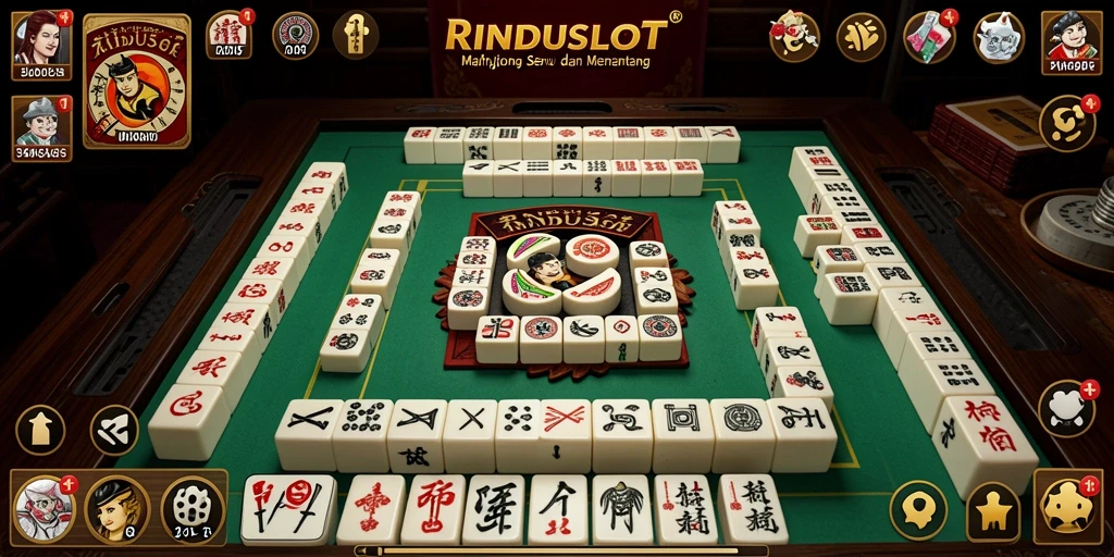 Tampilan gameplay menarik dari RINDUSLOT saat bermain Mahjong.