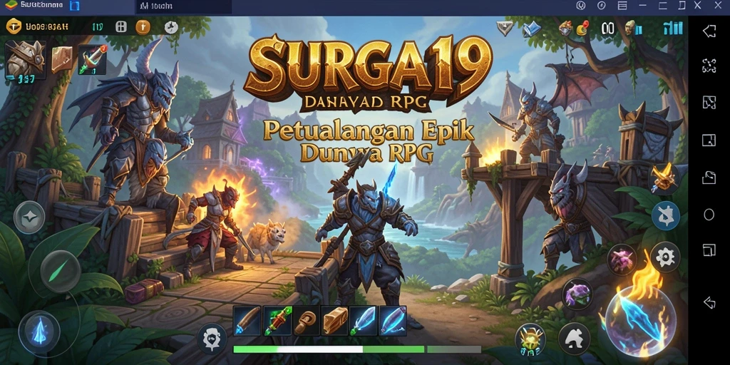 Tampilan gameplay RPG SURGA19 yang menakjubkan dan penuh aksi.