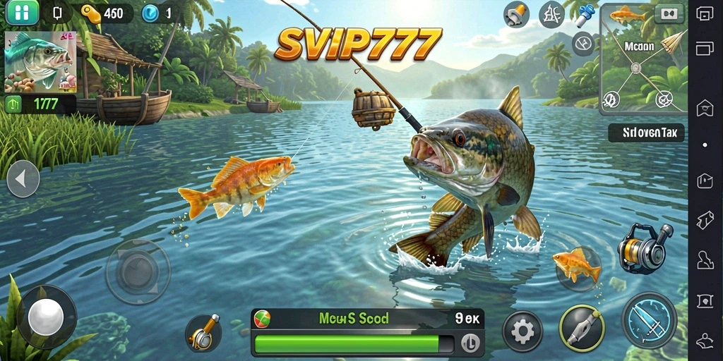 Tampilan menawan dari gameplay memancing SVIP777 yang sangat mendebarkan.
