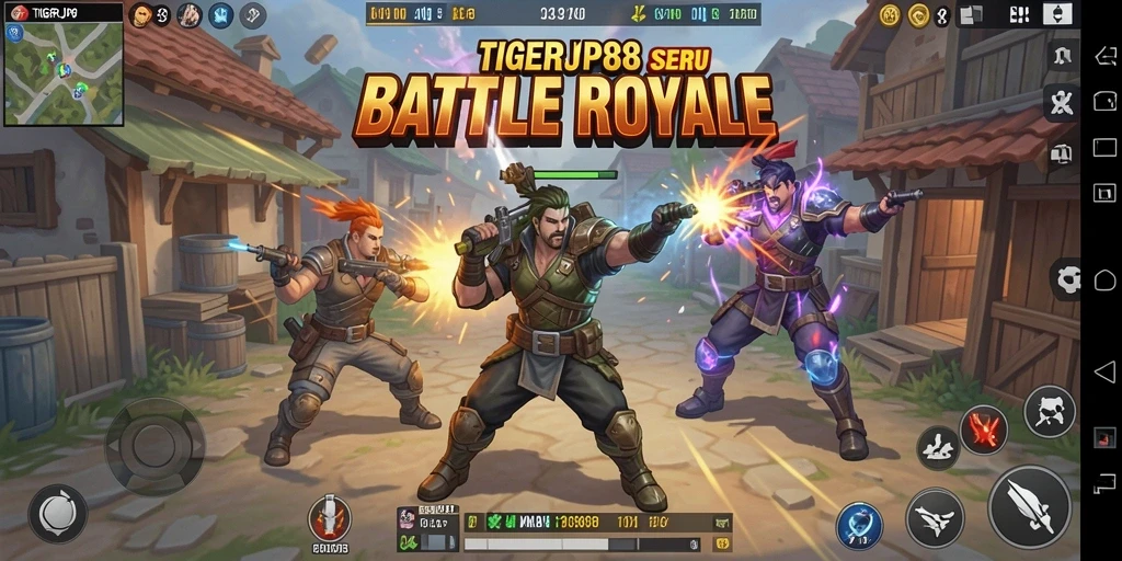 Tampilan aksi seru di TIGERJP88 saat bertarung di Battle Royale.